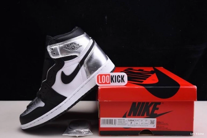 1st Kicks SILVER TOE 1 AIR CD0461-001 WMNS OG JORDAN HIGH 0718